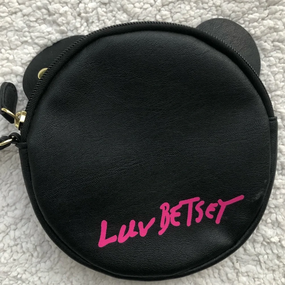 Betsey Johnson panda bear clutch coin purse pouch animal collectible valentine